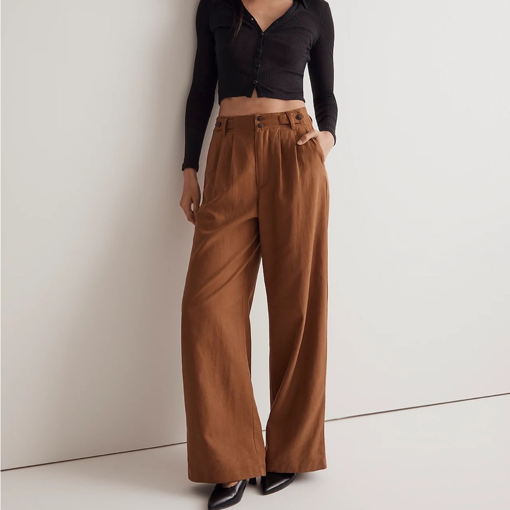 Madewell The Harlow Wide-Leg Pant Size 2 in Acorn